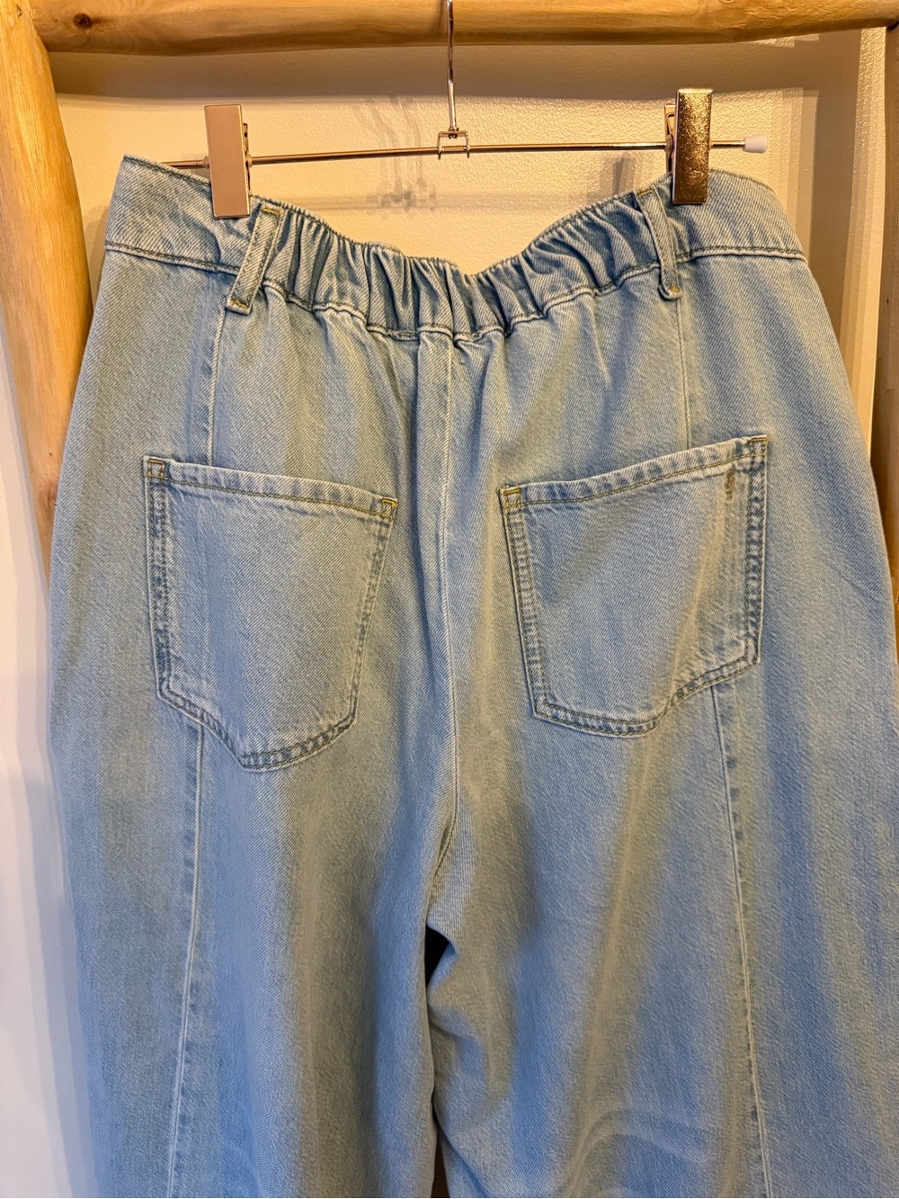 PILCRO Anthropologie High Rise Cropped Wide Leg Jeans Egg Jelly Fish Wash XS NEW - Picture 13 of 16